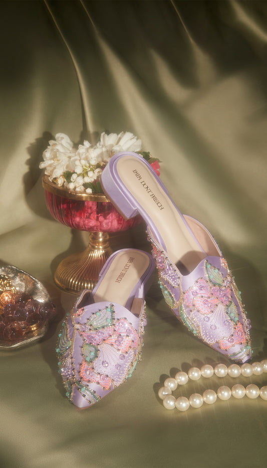 Beaded Bloom : Mules