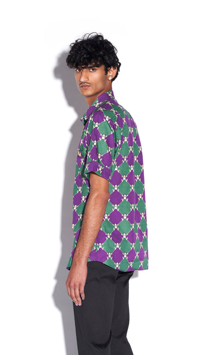 All that cat! - Shirt in Purple Grinfield