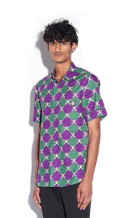 All that cat! - Shirt in Purple Grinfield