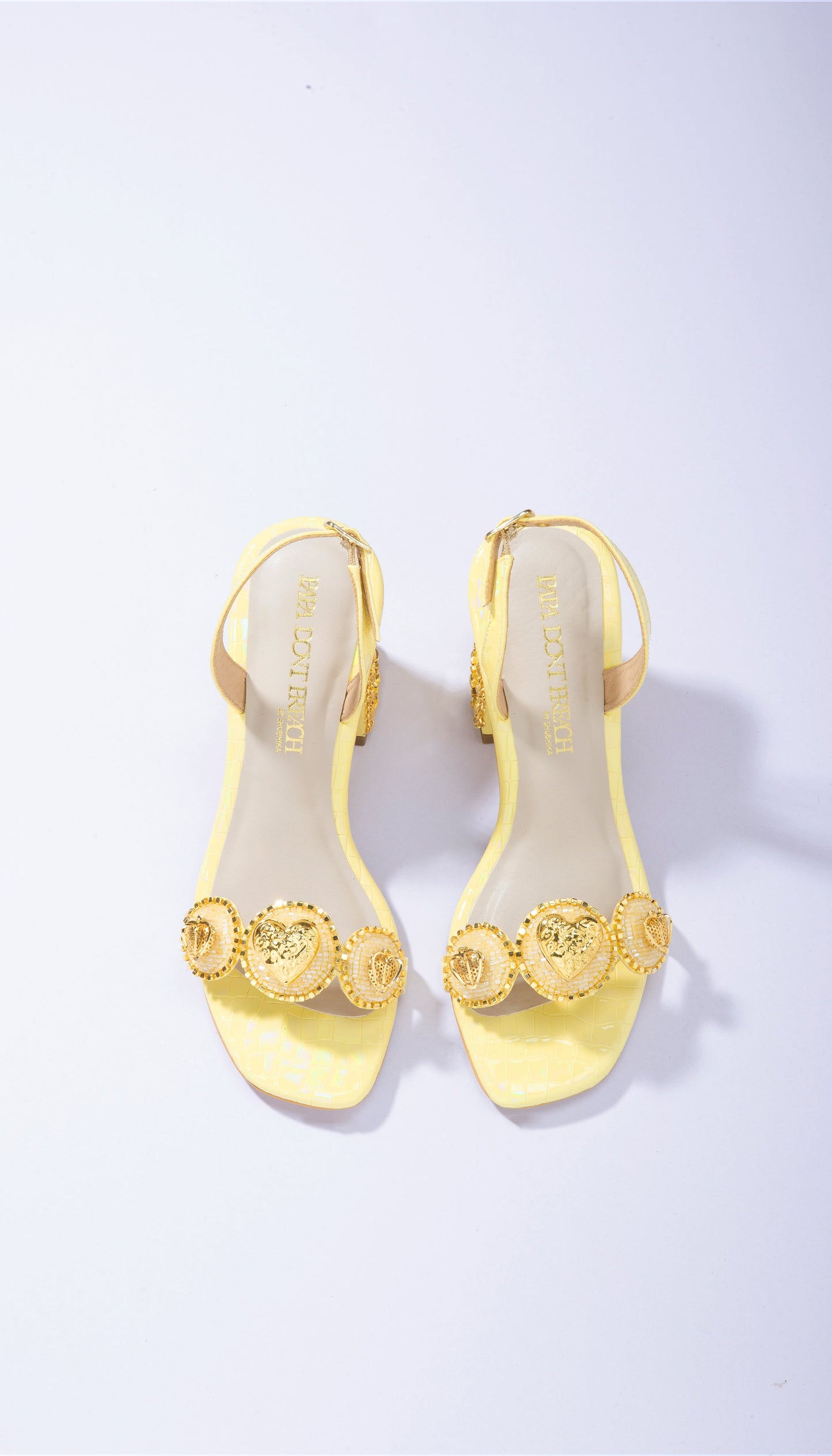 Le Macaron : Lemon - Yellow Block heels