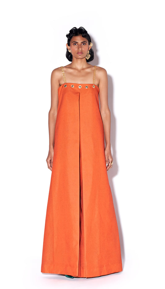 Orange you lovely - Invert Pleated Jumpsuit