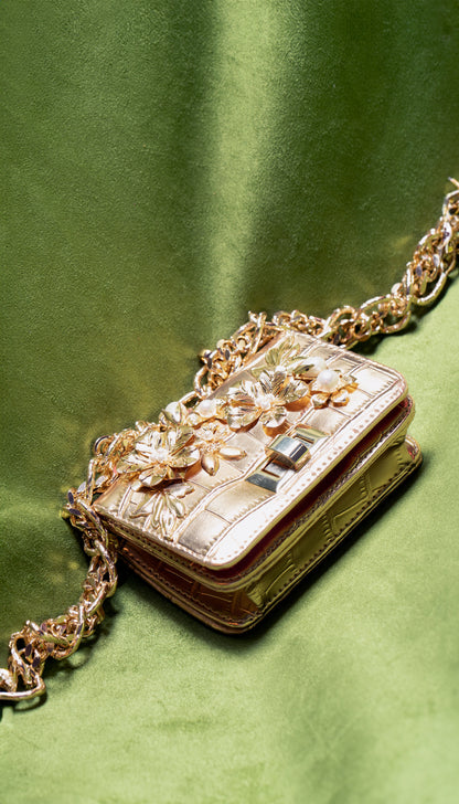 24K Gold Chain-link Belt Bag