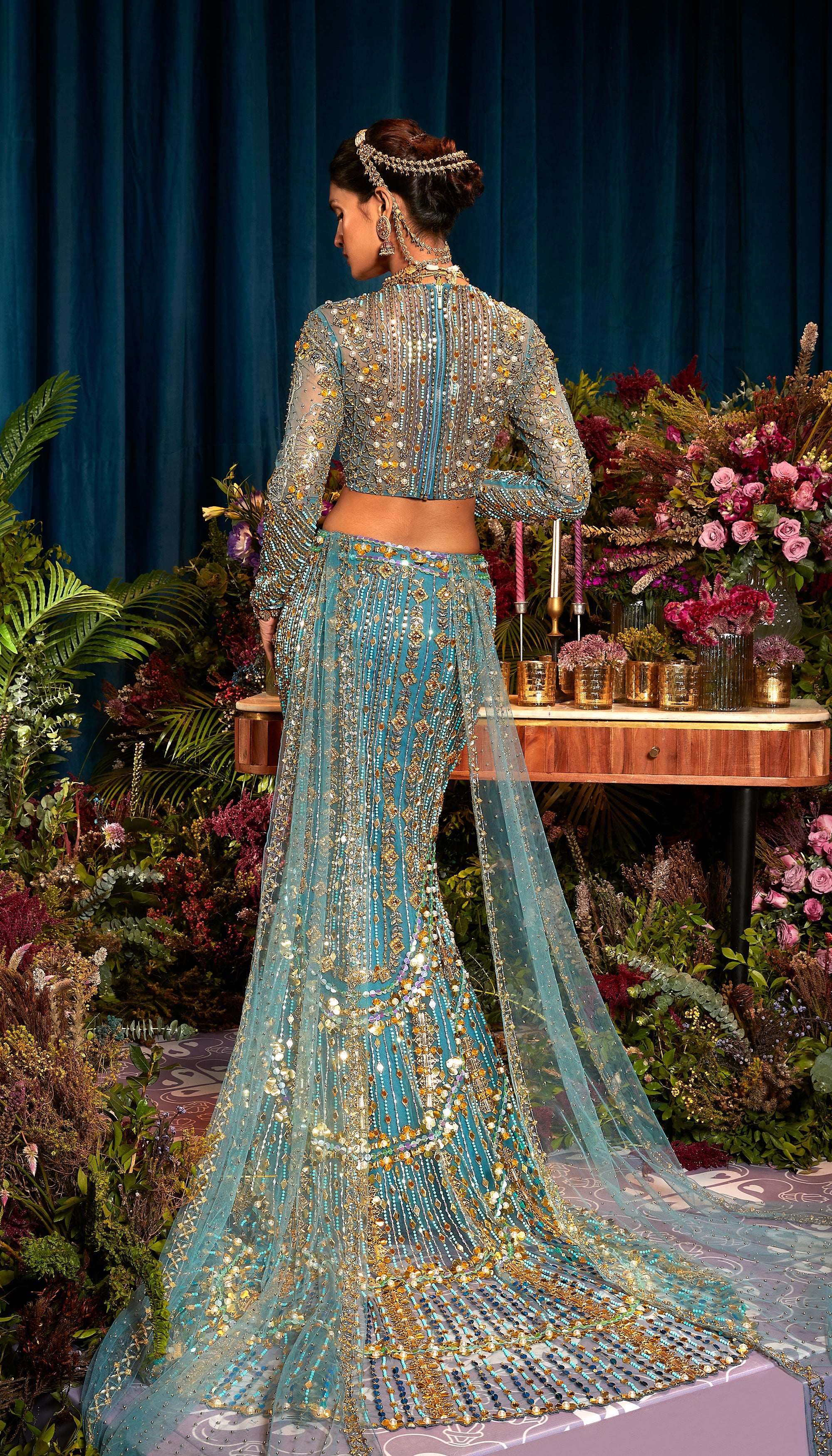 Indian High Fashion Wedding Bridal Mermaid Style Lehenga | FH556683