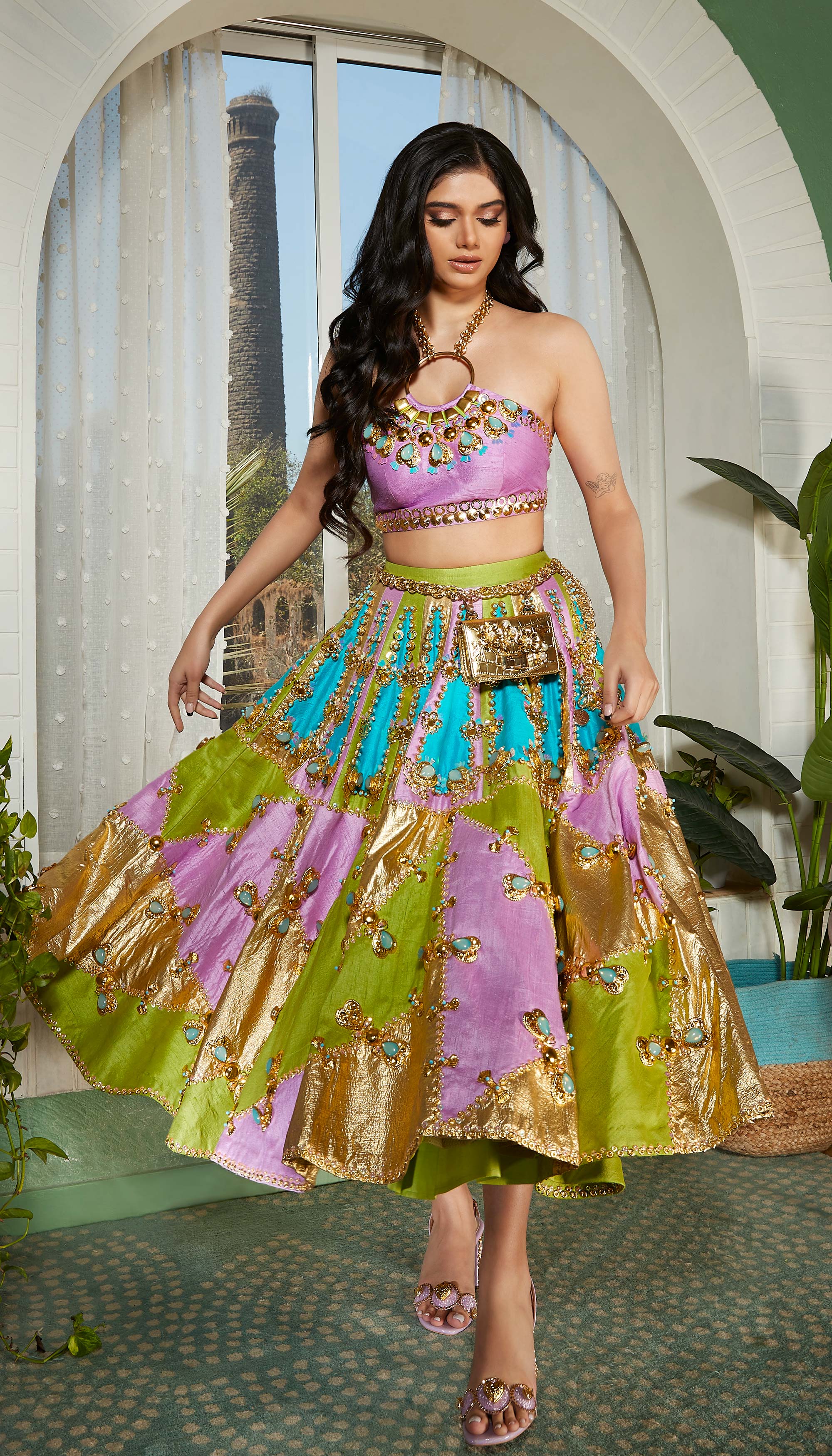 Triple panda shop lehenga choli